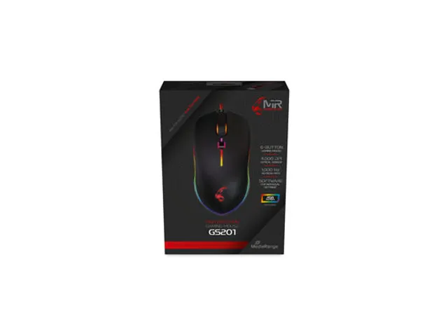 GS201 Optische Gaming Muis bedraad 6 knoppen RGB verlichting