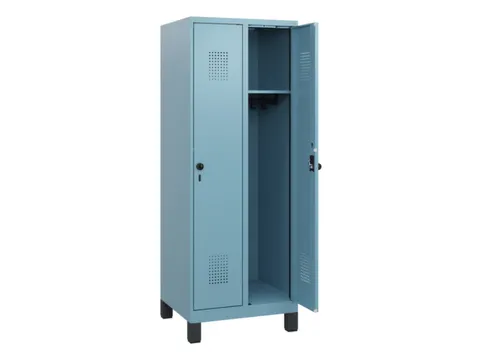 schoollocker,HxBxD 1630x600x500mm,2vak,vak B 300mm,draaigrendel,voeten