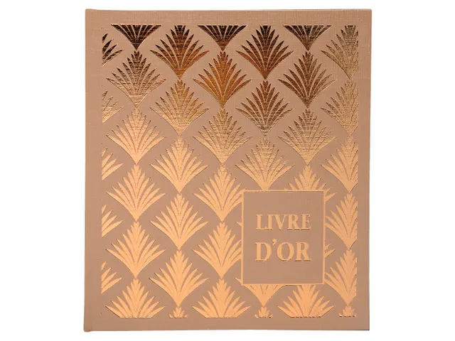 Livre d'or 140 pages tranche or - Format 21x19cm - PALMYRE - Visuels a