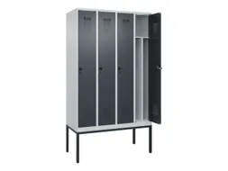 locker voor scheiding van kleding,HxBxD 2120x1200x500mm,4vak