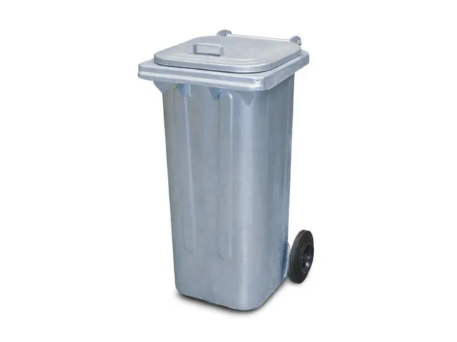 container,120l,HxBxD 920x475x565mm,deksel staal,romp vuurverzinkt