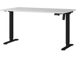 Elektrisch ihv bureau,HxBxD 710-1190x1400x800mm,blad lichtgrijs