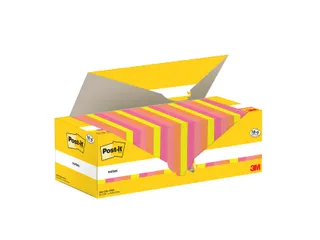 Memoblok 3M Post-it 654-COL 76x76mm kleur assorti voordeelpak - 3