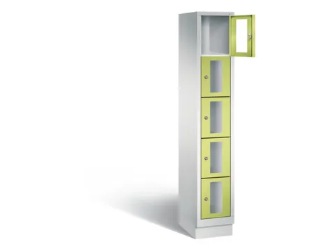 Lockerkast 1800x320x500mm 1x5 vakken Cilinderslot, Sokkel, RDS1108060