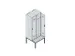 locker voor scheiding van kleding,HxBxD 2120x800x815mm,2vak