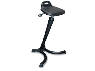 Stahulp Staal H 670-910Mm Pu-Schuimzitting Zwart Schuine Zuil Gasveer - 1