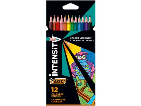 Kleurpotloden Bic Intensity assorti etui à 12 stuks