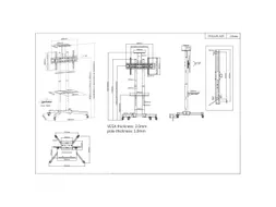Trolley voor TV’s en monitoren, voor schermen 37 inch–65 inch, VES