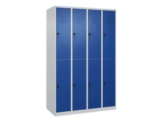 dubbeldekse locker,HxBxD 1850x1200x500mm,4x2vak.,vak B 300mm - 1