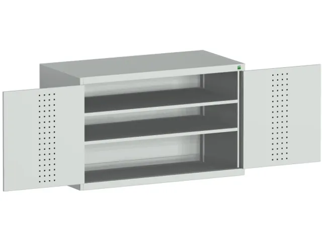 kast met geperforeerde platen,HxBxD 800x1300x525mm,2xStalen bodem