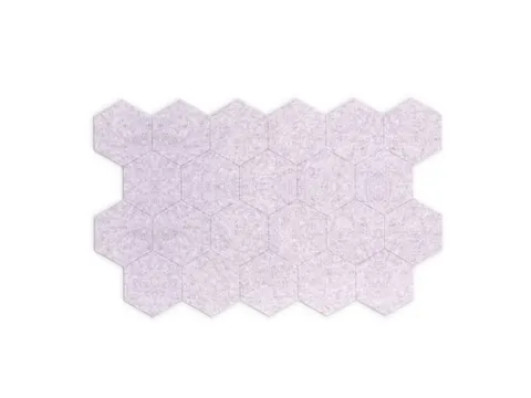 Akoestische PET-vilt Hexagon tegels lichtgrijs 30x26cm 22 stuks