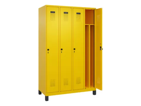 locker voor scheiding van kleding,HxBxD 1950x1200x500mm,4vak