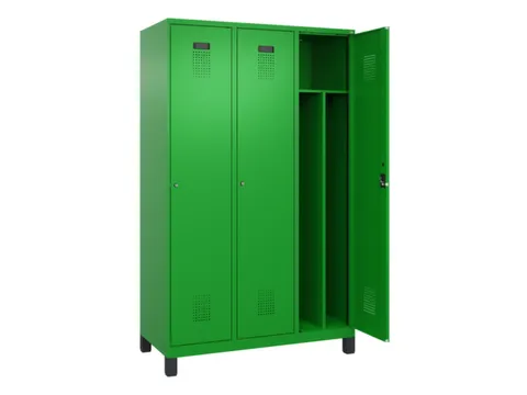 locker voor scheiding van kleding,HxBxD 1950x1200x500mm,3vak