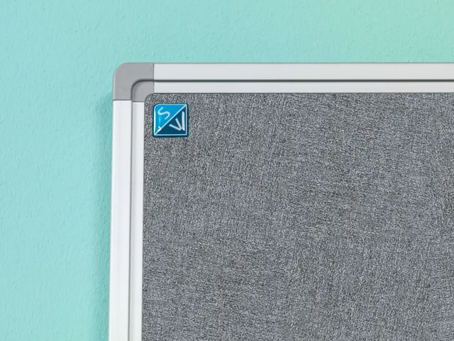Prikbord 120x180cm Grijs Accent Softline Profiel 16mm