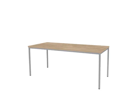 Domino Basic Tafel Vaste Hoogte 180x80 honey castello alu 4-poots