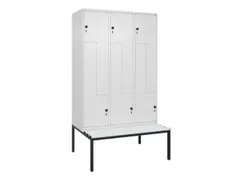 Z-garderobekast,HxBxD 2120x1200x815mm,6vak,vak B 400mm,draaigrendel