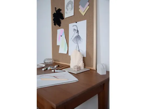 Prikbord Naga juten 60x80cm met houten omlijsting