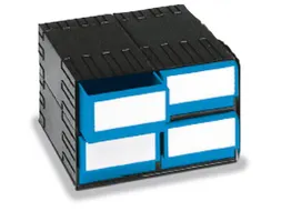 Combi-Ladensysteem Hxbxd 202X332X345Mm 4/4Behuizingen/laden Blauw