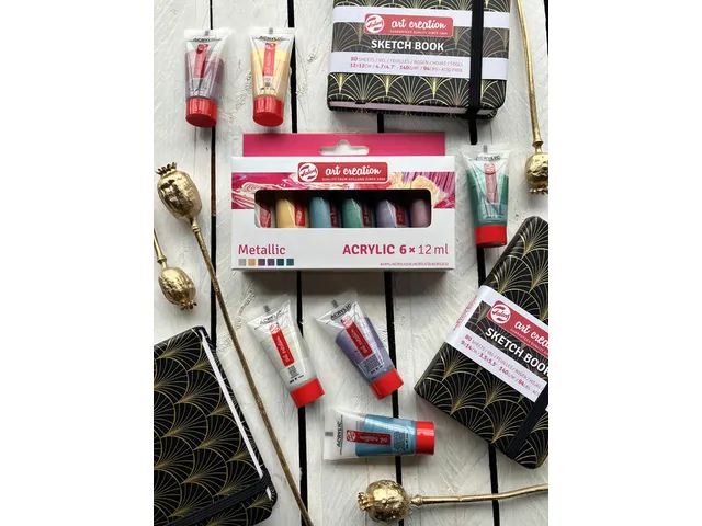 Acrylverf Talens Art Creation Metallic 12ml set à 6 kleuren