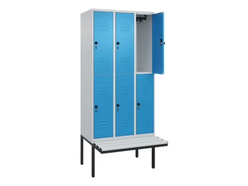 Dubbeldekse dekenkist,HxBxD 2120x900x815mm,3x2vak.,vak B 300mm