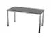 Vergadertafel Hxbxd 74x140x70cm 4-poots Verchroomd Ms-donkergrijs