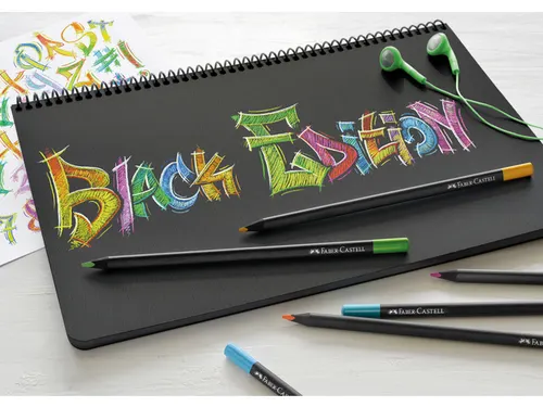 Kleurpotloden Faber-Castell Black Edition in kartonnen etui á 24 stuk