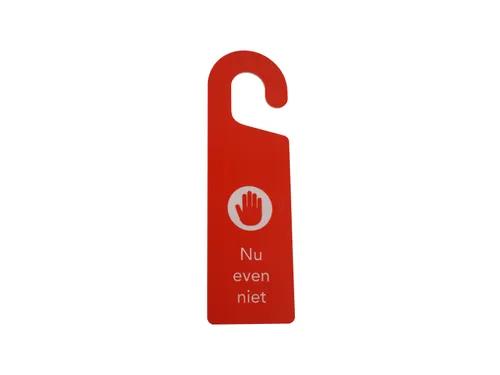 Kunststof deurhanger 250x75mm Voel je welkom - Nu even niet Rood/Groen