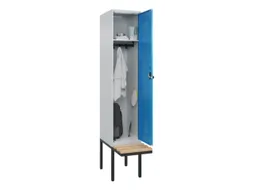 locker met bank,HxBxD 2120x400x815mm,1vak,vak B 400mm,draaigrendel