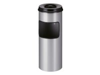 As-papierbak met dover 30 Liter aluminiumgrijs zwart