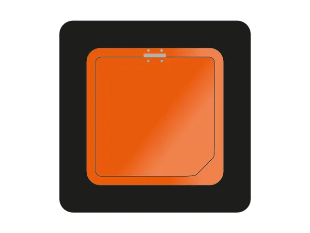 Circulaire Afvalbak BrickBin met klepdeksel 65 Liter Zwart Oranje