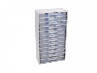 magazijnkast HxBxD 565x300x140mm 12laden behuizing zilverkleurig - 1