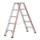 trapladder,beide zijden,2x5treden,Stand H 0,69m,balk L 1,3m,aluminium