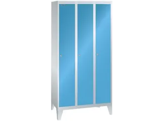 garderobekast,HxBxD 1850x900x500mm,3vak,vak B 300mm,cil.-slot,voeten - 1