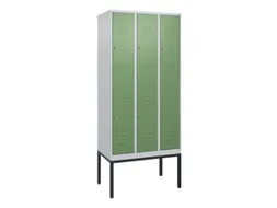 dubbeldekse locker,HxBxD 2120x900x500mm,3x2vak.,vak B 300mm,cil.-slot