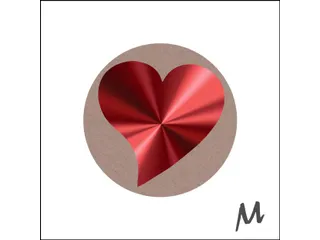 Etiket diameter 39 mm 500 stuks kraft Love hartje - 2