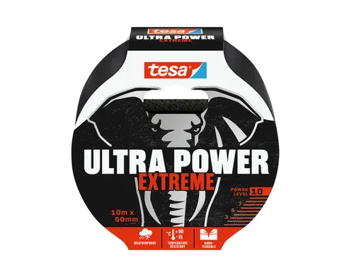 Reparatietape tesa Ultra Power Extreme repair 10mx50mm zwart