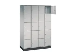 lockerkast,HxBxD 1950x1220x500mm,4x5vakken,cil.-slot,sokkel