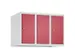 opzetkast,v. locker,3vak.,vak B 250mm,HxBxD 500x750x500mm,vleugeldeur