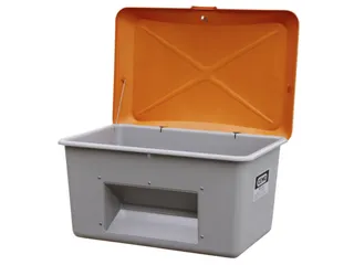strooigoedbak,400l,HxBxD 670x1210x820mm,GVK,grijs,deksel oranje - 1