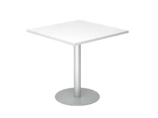 vergadertafel,HxBxD 745x800x800mm,vierkant,schotelvoet zilverkleurig - 2