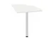 koppelelement voor bureau,90 °,HxBxD 720-840x600x600mm,rond,Bl-wit