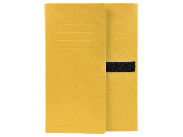 Map uitrekbare rug+3 klep klittenb geel