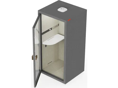 Belcel 003 Akoestische Werkpod Grijs met Ventilatie