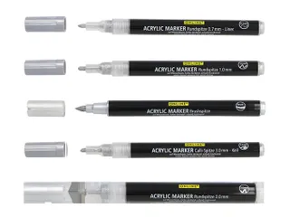 Acrylmarker Online lettering 5 breedtes zilver - 3