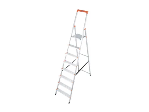 Lichte Burotrap Aluminium 8 Treden Platform 25x25cm H 1,7 m