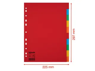 Tabbladen Esselte A4 11-gaats Karton 10-delig Blanco Tabs Kleur - 8