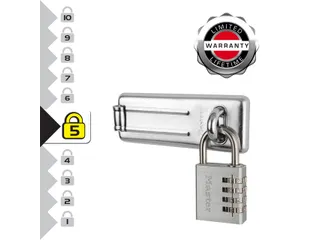 Hangslot MasterLock 7640704EURD overval + aluminium 40mm - 3