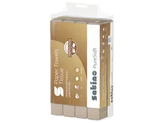 Handdoek PureSoft PT2 W-vouw 2-laags 277520 25x120vel naturel