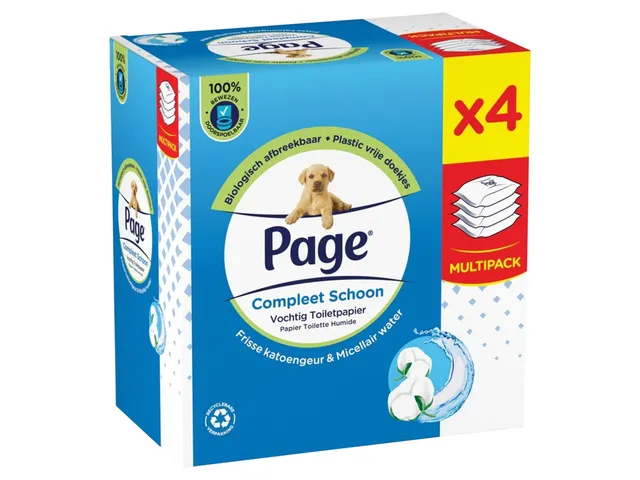 Vochtig toiletpapier Page Compleet Schoon 4 pakken à 38 vel
