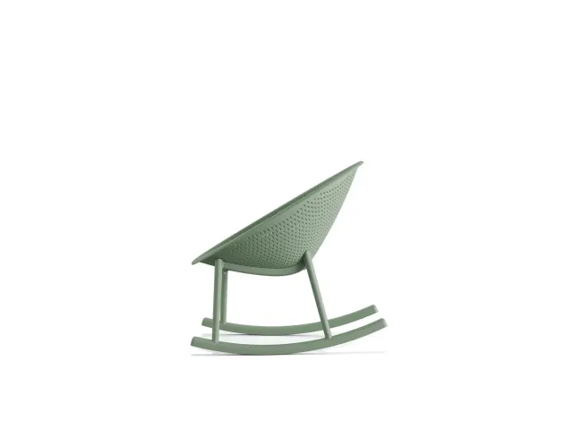 chaise à bascule HxlxP 800x660x830mm PP-assise vert assise H 380mm